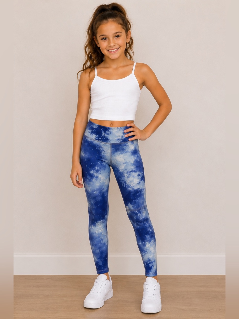 Athletic Works Blue Kids Leggings